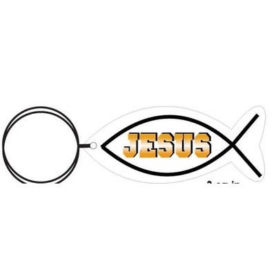 Jesus Fish Executive Keychain w/Mirrored Back (10 Square Inch)