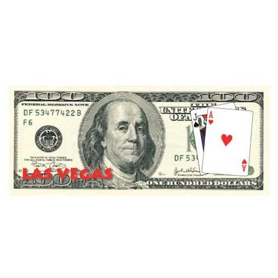 Las Vegas Blackjack $100 Bill Maxi Magnet (2 Square Inch)