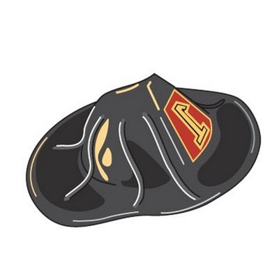 Fireman Hat Promotional Magnet w/ Strip Magnet (10 Square Inch)