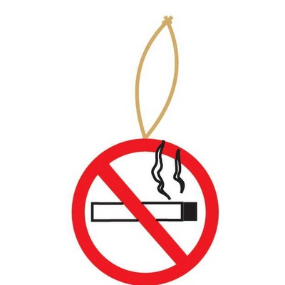 No Smoking Sign Promotional Ornament w/ Black Back (3 Square Inch)