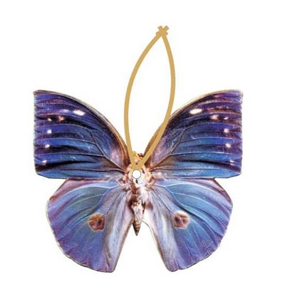 Blue Butterfly Promotional Ornament w/ Black Back (2 Square Inch)