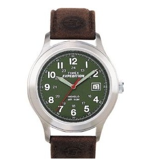 Timex® Expedition Brown/Green Core Field Watch W/ Leather Strap