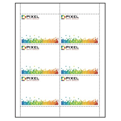 Classic Horizontal Paper Name Badge Insert - 4 Color Process (4"x3") Pack of 50