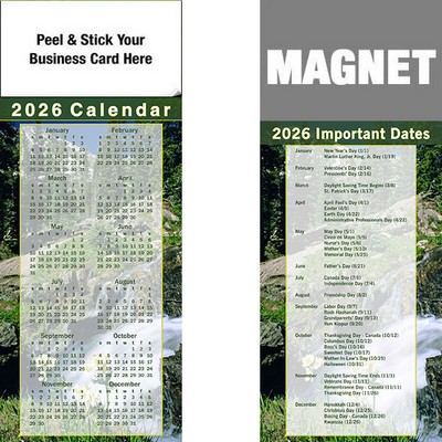 Peel & Stick Full Color Calendar Magnet (3 1/2"x8 1/2")