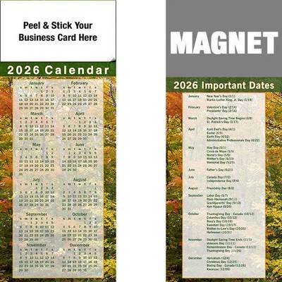 Peel & Stick Full Color Calendar Magnet (3 1/2"x8 1/2")