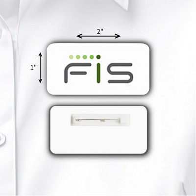 Laminated Name Badge (1"X2") Rectangle - No personalization included