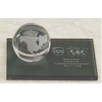 3" Clear World Globe Award