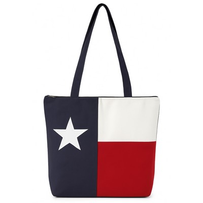 Texas Flag Tote Bag W/ Lone Star Applique