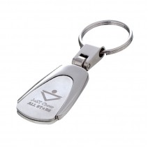 Keychain in two tone metal design