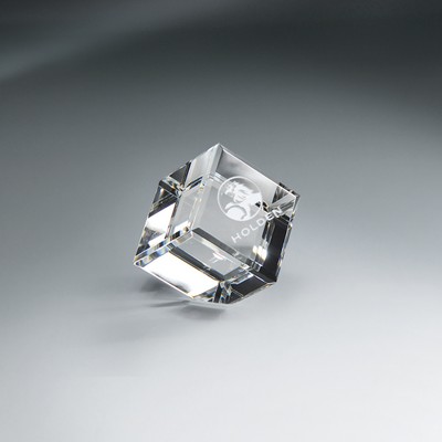 Optic Clear Crystal Cube (Small)