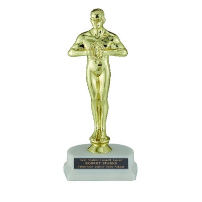 9 ½" Gold Achievement Trophy Takes Figure