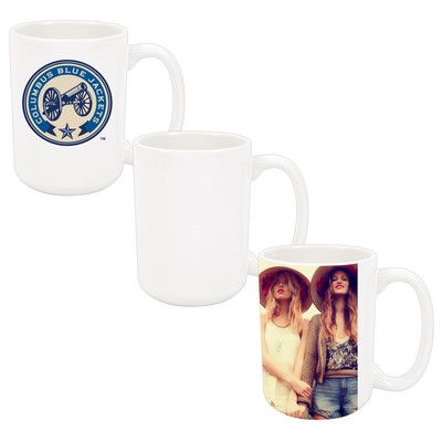 15 Oz. White Ceramic Sublimation Mug