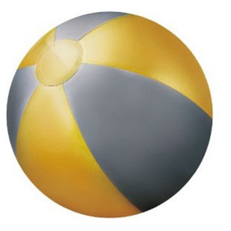 16" Inflatable Gold and Silver Beach Ball