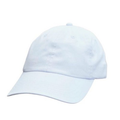 Big Size White Low Profile Adjustable Cap 2XL - 4XL