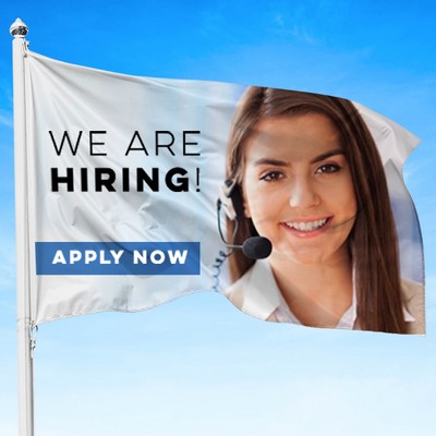 Full Color Rectangle Pole Flag (3'X5')