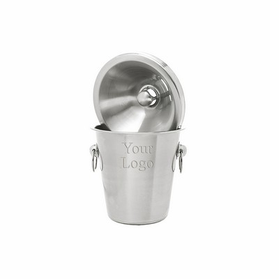 Brushed Stainless Steel Wine Tasting Spittoon Set