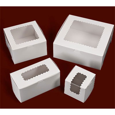 Ohio Valley Windowed White Cupcake Box (14"x10"x2½")
