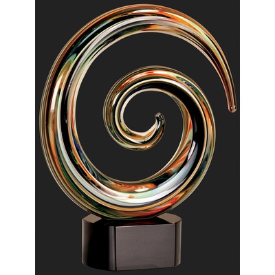 Top Achievement Swirl Art Glass Award - 9 1/4'' H