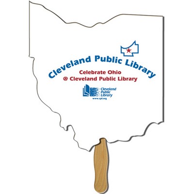 Ohio State Hand Fan Full Color (1 Side)