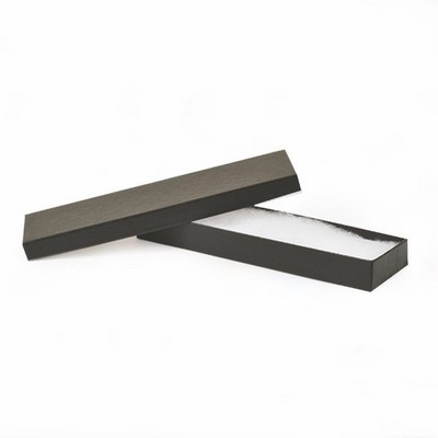 Black Embossed Jewelry Box (8" x 2" x 7/8")