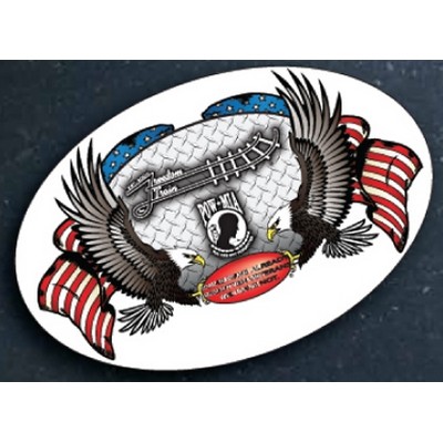 Oval Vinyl Decals w/Laminate 10"x3"