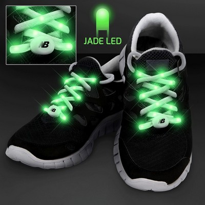 Jade Light Up Shoelaces for Night Runs - PRINTED
