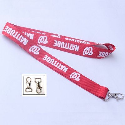 3/4" Polyester Lanyard with Metal Swivel Clasp