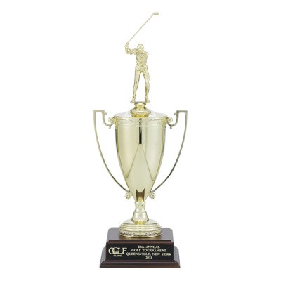 16" Trophy w/8 ¼" Gold Cup Takes Figure