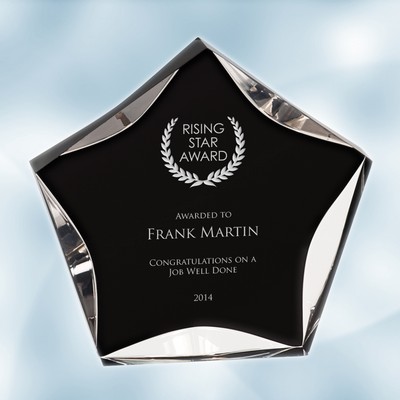 Black/Clear Luminary Star Acrylic Award (Medium)