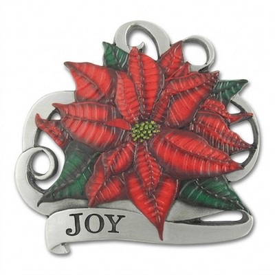 3D Gallery Print Collection Poinsettia Mini Ornament (Joy)