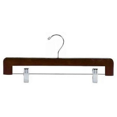Wooden Walnut & Chrome Pant/Skirt Hanger