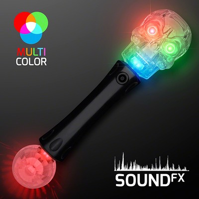 LED Crystal Skull Toy Wands with Sound - BLANK
