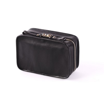 Carryall Case Calf w/Vachetta Leather Trim - Onyx - Borlino