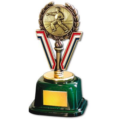 Stock 7" Trophy with 2" Karate and Engraving Plate