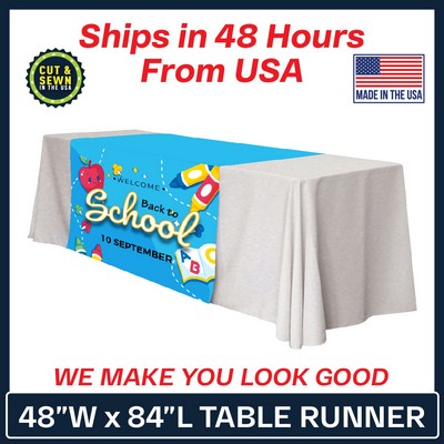 48" x 84" Full Color Table Runner Dye Sublimation - Made in the USA