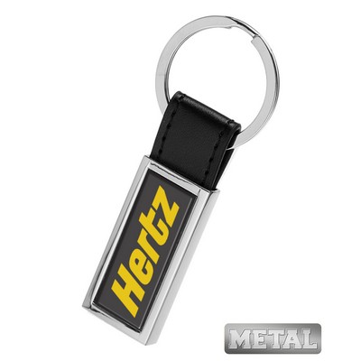 Union Printed - Metal Leatherette Keychains with Full Color Print