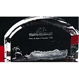 3-D Crystal Caribbean Scenery in Arch Award (3 1/2")