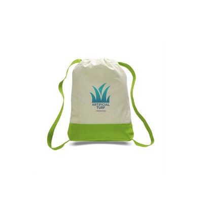 Two Tone Heavy Canvas Sport Backpack - Colored