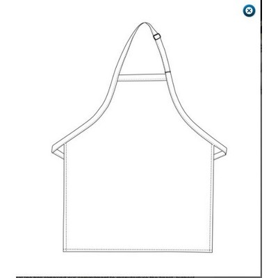 Made in the USA No Pocket Non Adjustable Bib Apron