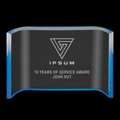 Blue Acrylic Crescent Award (5"x7")