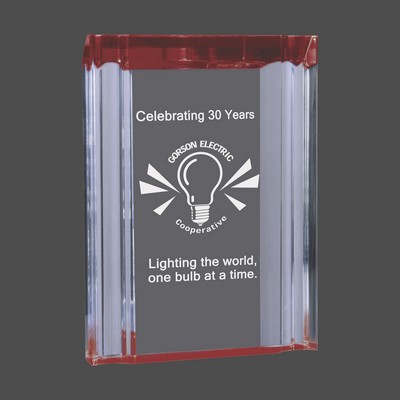Red Channel Acrylic Award (4¾"x6 1/8")
