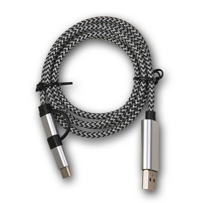 3" 1 Micro/Type C/Lightning Compatible Charging/Sync Cable