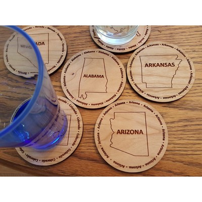 Hardwood State Coasters