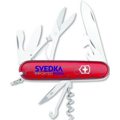 Swiss Army® Translucent Ruby Red Climber Knife