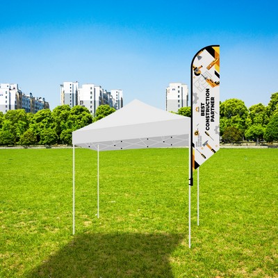 12' Large Tent Flag Kit w/ Single Sided Imprint