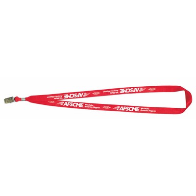 USA Made-Union Printed Lanyard w/Clip (5/8" wide)