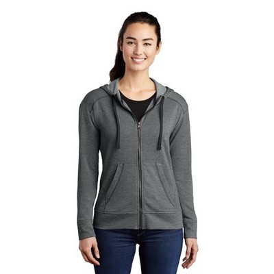 Sport-Tek ® Women's PosiCharge ® Tri-Blend Wicking Fleece Full-Zip Hooded Jacket