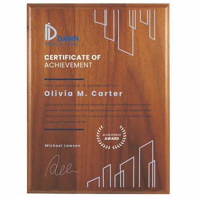 6" x 8" Step-Edge Genuine Walnut Plaque