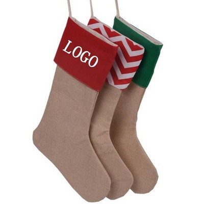 Christmas Canvas Stocking Gift Bag