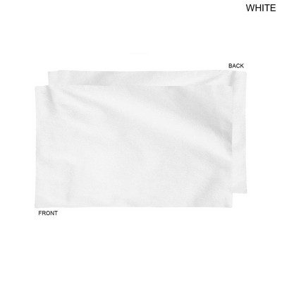 Plush and Soft Velour Terry Cotton Blend White Sports, Sweat Towel, (12"x18"), Blank Only